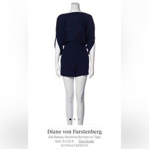 Authentic Diane von Furstenberg Silk Romper